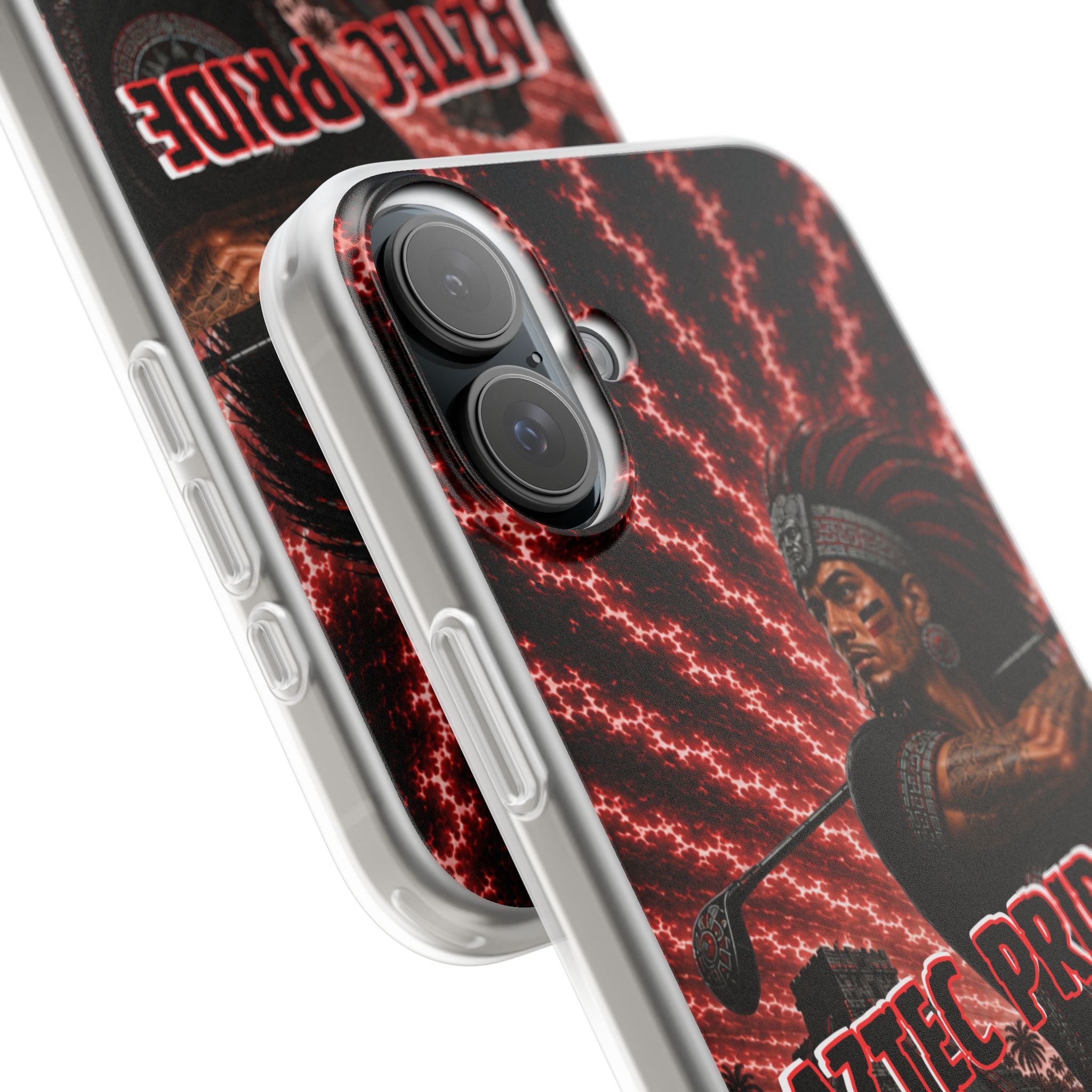 Aztec Golf Male Warrior – Flexi Phone Case (iPhone & Samsung • Clear TPU • Made & Shipped in the USA • 🚚 FREE USA Shipping • Personalized Option)