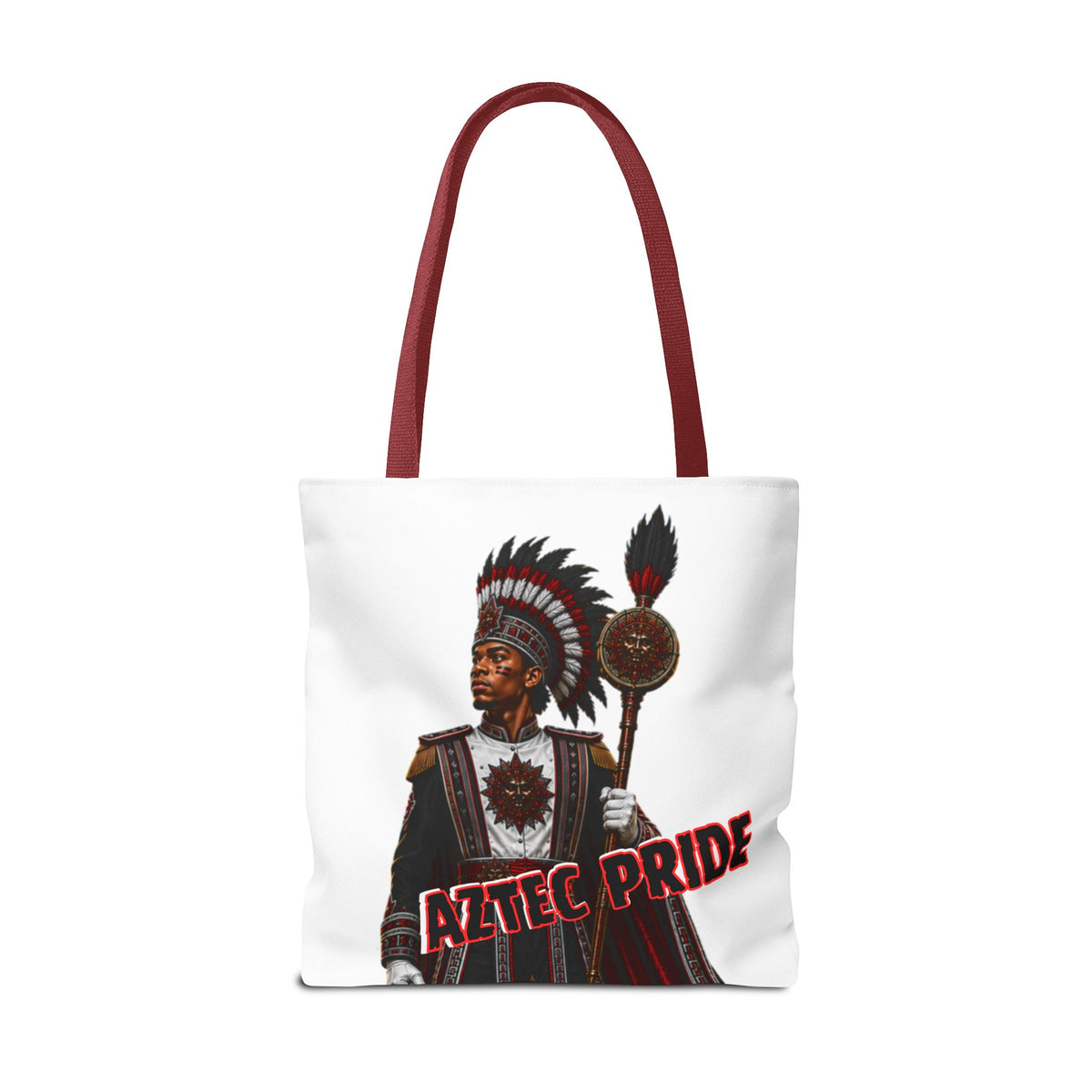 Aztec Band Warrior Tote Bag | Aztec-Inspired AI Art • Made & Shipped in the USA • 🚚 FREE USA Shipping • FREE Personalization