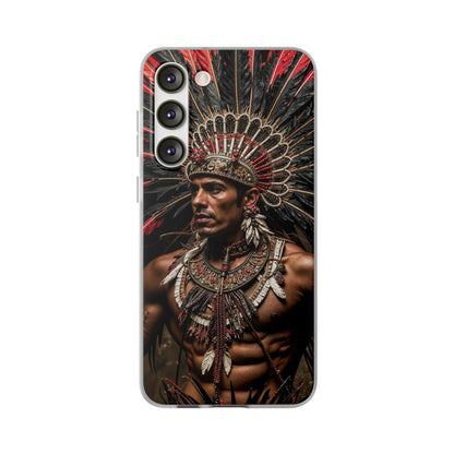 Aztec Sun Guardian – Flexi Phone Case (iPhone & Samsung • Clear TPU • Made in USA • Personalized Option)