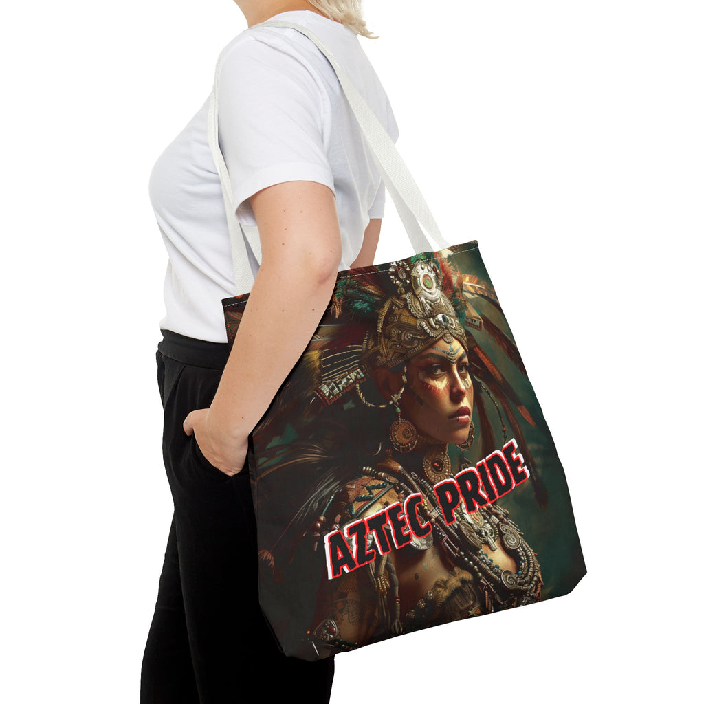 Aztec Warrior Goddess Tote Bag – Aztec-Inspired Reusable Shopping Bag | GringoArte