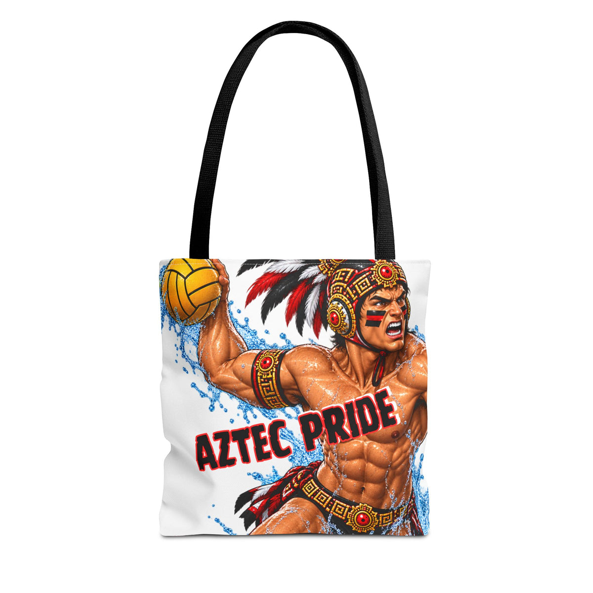 Aztec Water Polo Savage Warrior Tote Bag