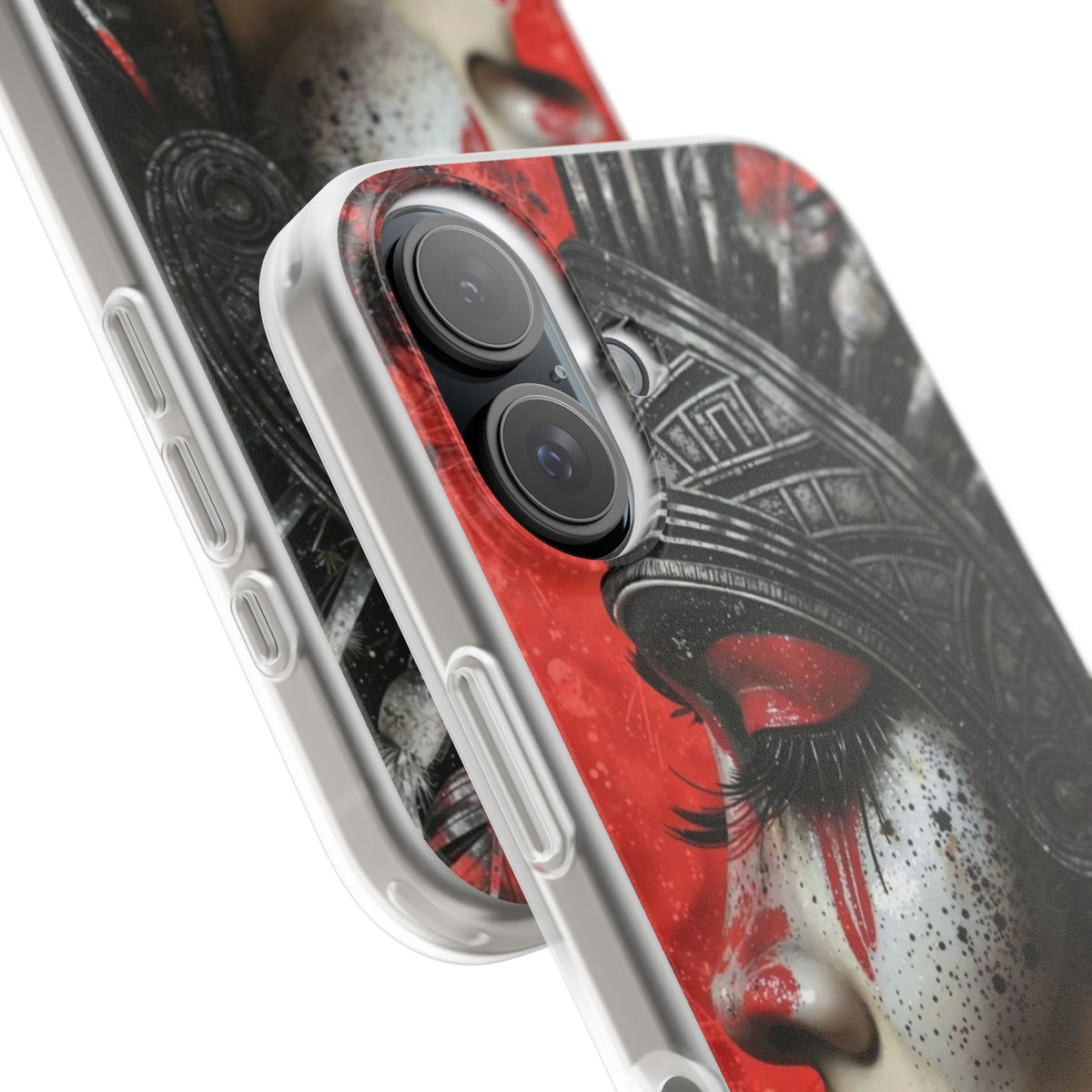 Aztec Fearless Goddess – Flexi Phone Case (iPhone & Samsung • Clear TPU • Made in USA • Personalized Option)