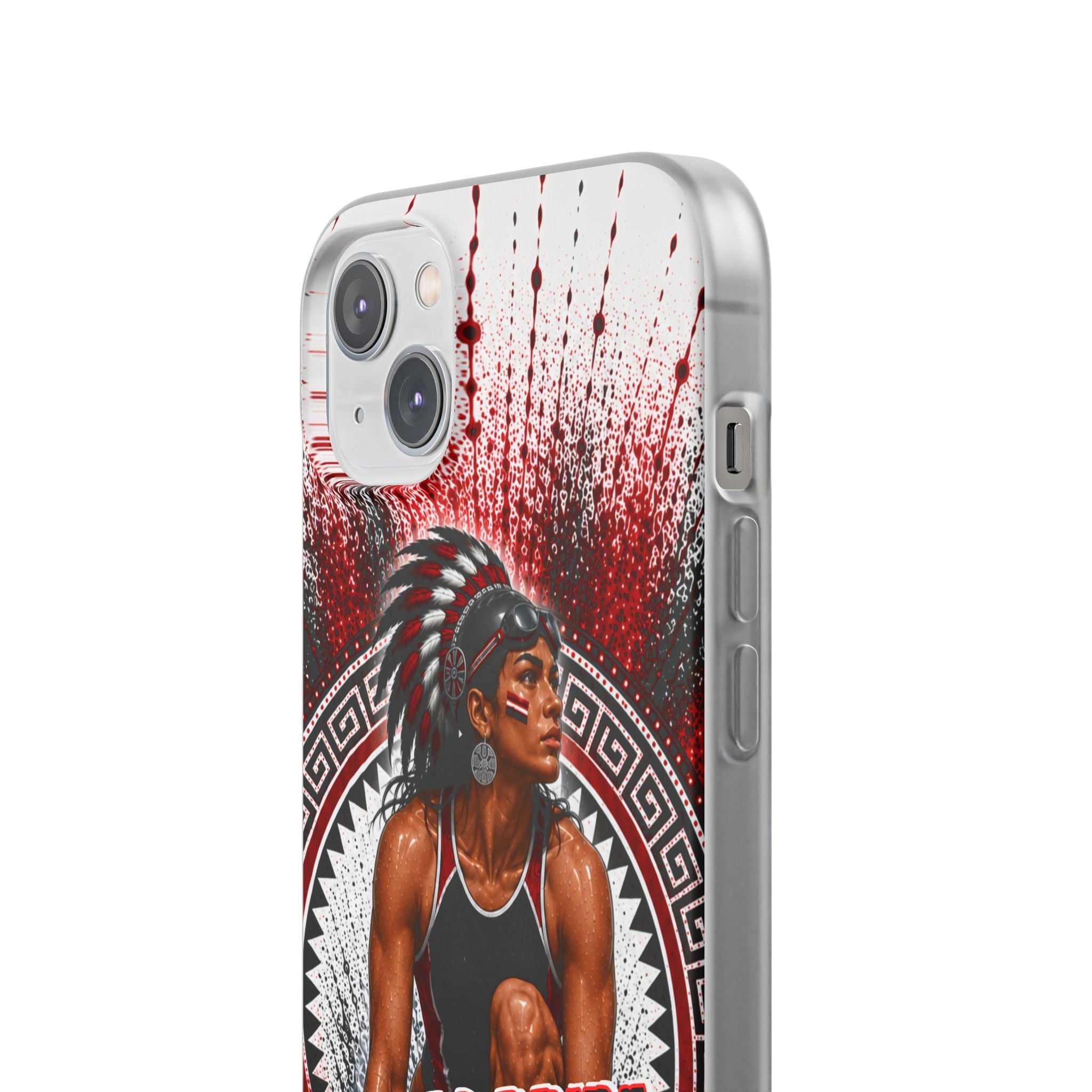 Aztec Swim & Dive Warrior – Flexi Phone Case (iPhone & Samsung • Clear TPU • Made & Shipped in the USA • 🚚 FREE USA Shipping • Personalized Option)