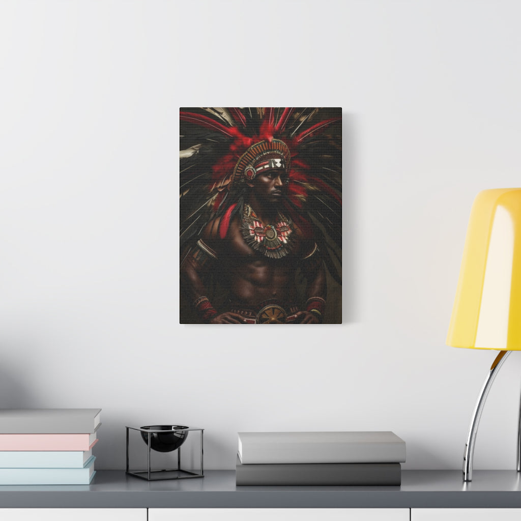 Aztec Panther Warrior – Bold Aztec Wall Art Canvas