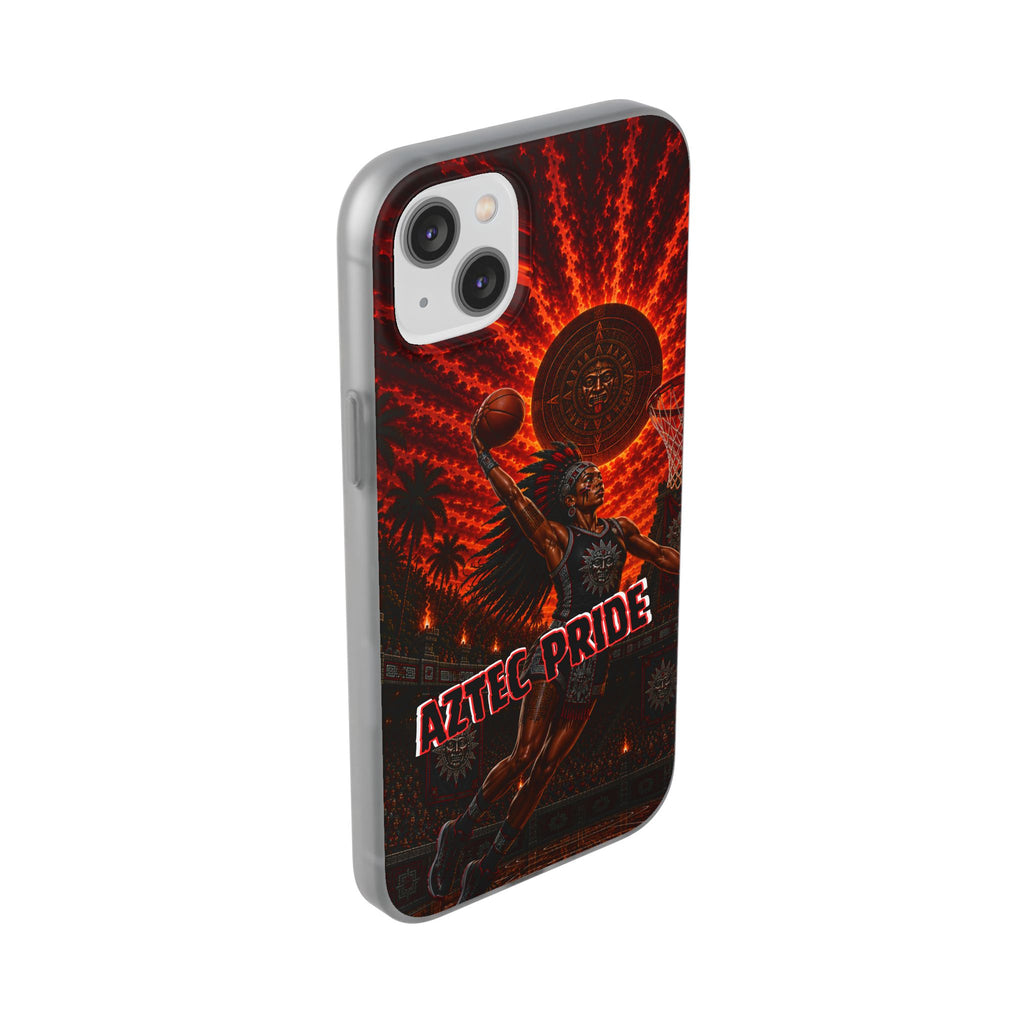 Aztec Basketball Female Warrior – Flexi Phone Case (iPhone & Samsung • Clear TPU • Made & Shipped in the USA • 🚚 FREE USA Shipping • Personalized Option)