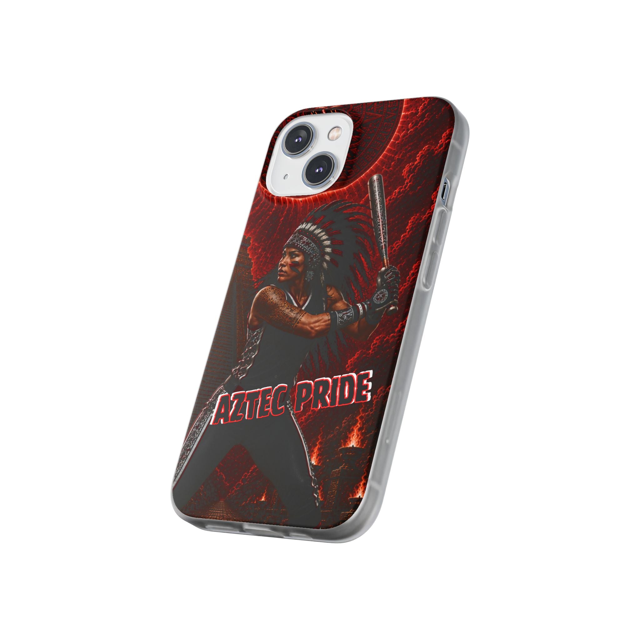 Aztec Softball Warrior – Flexi Phone Case (iPhone & Samsung • Clear TPU • Made in USA • Personalized Option)