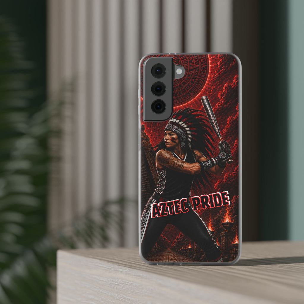 Aztec Softball Warrior – Flexi Phone Case (iPhone & Samsung • Clear TPU • Made in USA • Personalized Option)