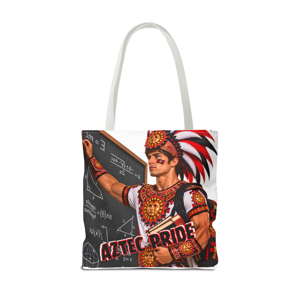 Aztec Mathematician Warrior Tote Bag | Aztec-Inspired AI Art • Made & Shipped in the USA • 🚚 FREE USA Shipping • FREE Personalization