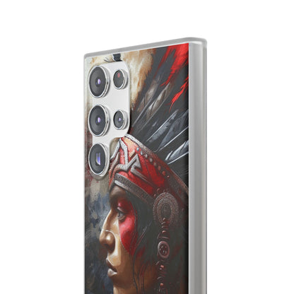 Aztec Silent Warrior – Flexi Phone Case (iPhone & Samsung • Clear TPU • Made in USA • Personalized Option)