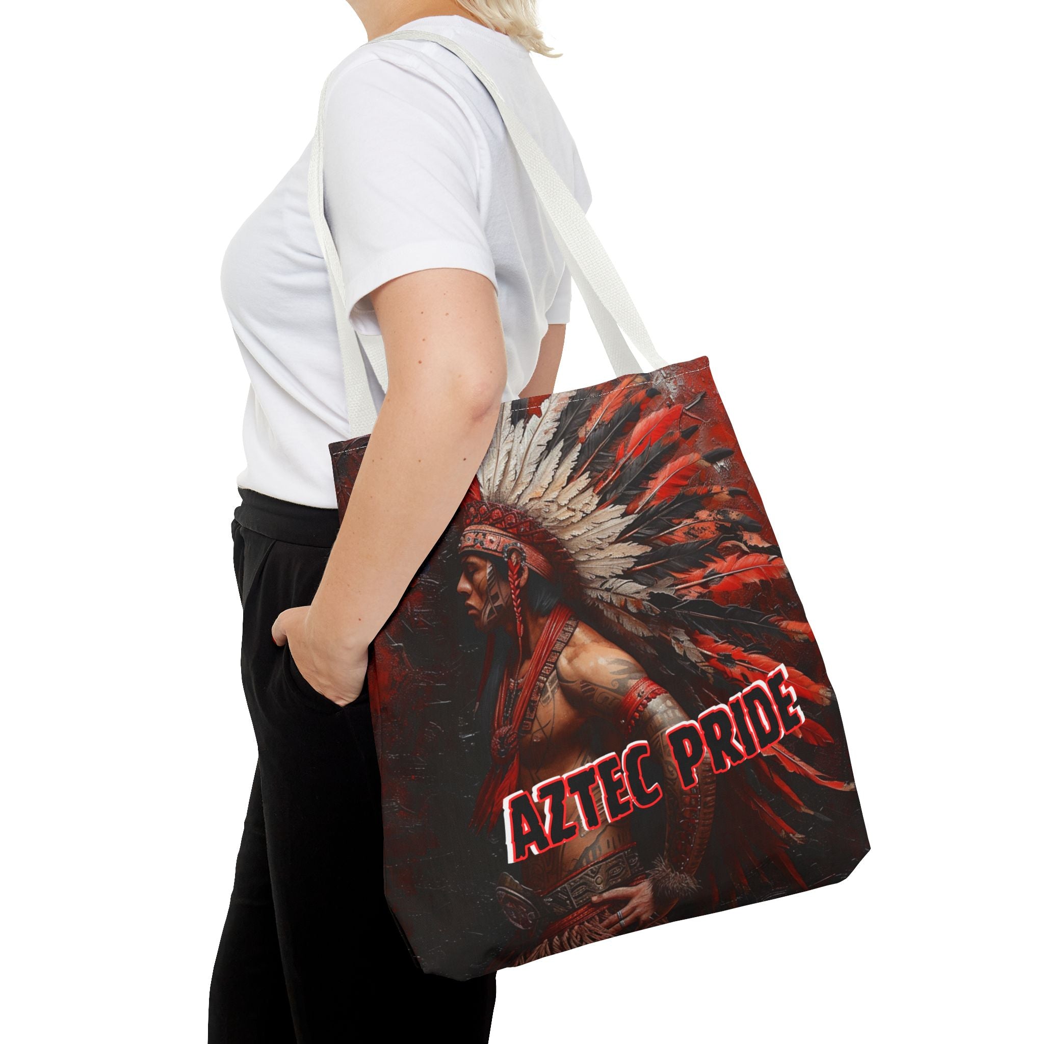 Aztec Noble Warrior Tote Bag – Aztec-Inspired Reusable Shopping Bag | GringoArte