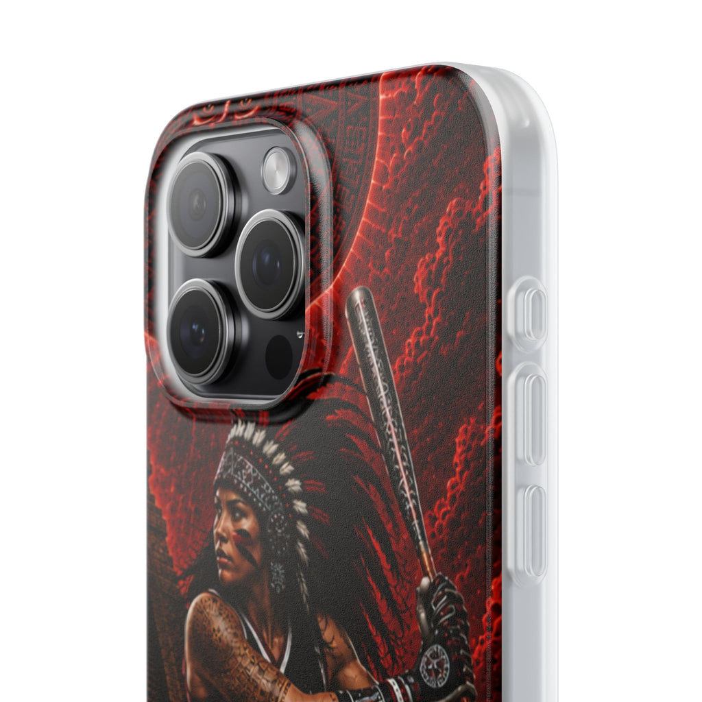 Aztec Softball Warrior – Flexi Phone Case (iPhone & Samsung • Clear TPU • Made in USA • Personalized Option)