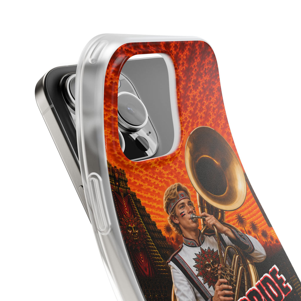 Aztec Band Warrior – Flexi Phone Case (iPhone & Samsung • Clear TPU • Made & Shipped in the USA • 🚚 FREE USA Shipping • Personalized Option)