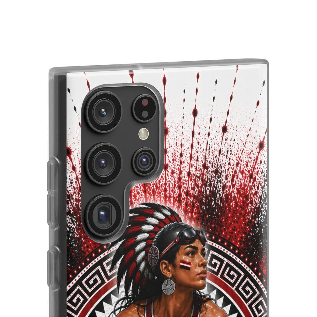 Aztec Swim & Dive Warrior – Flexi Phone Case (iPhone & Samsung • Clear TPU • Made & Shipped in the USA • 🚚 FREE USA Shipping • Personalized Option)