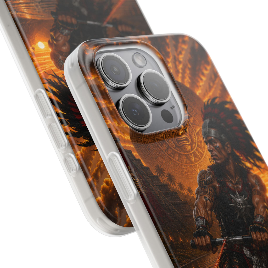 Aztec Wakeboard Male Warrior – Flexi Phone Case (iPhone & Samsung • Clear TPU • Made & Shipped in the USA • 🚚 FREE USA Shipping • Personalized Option)