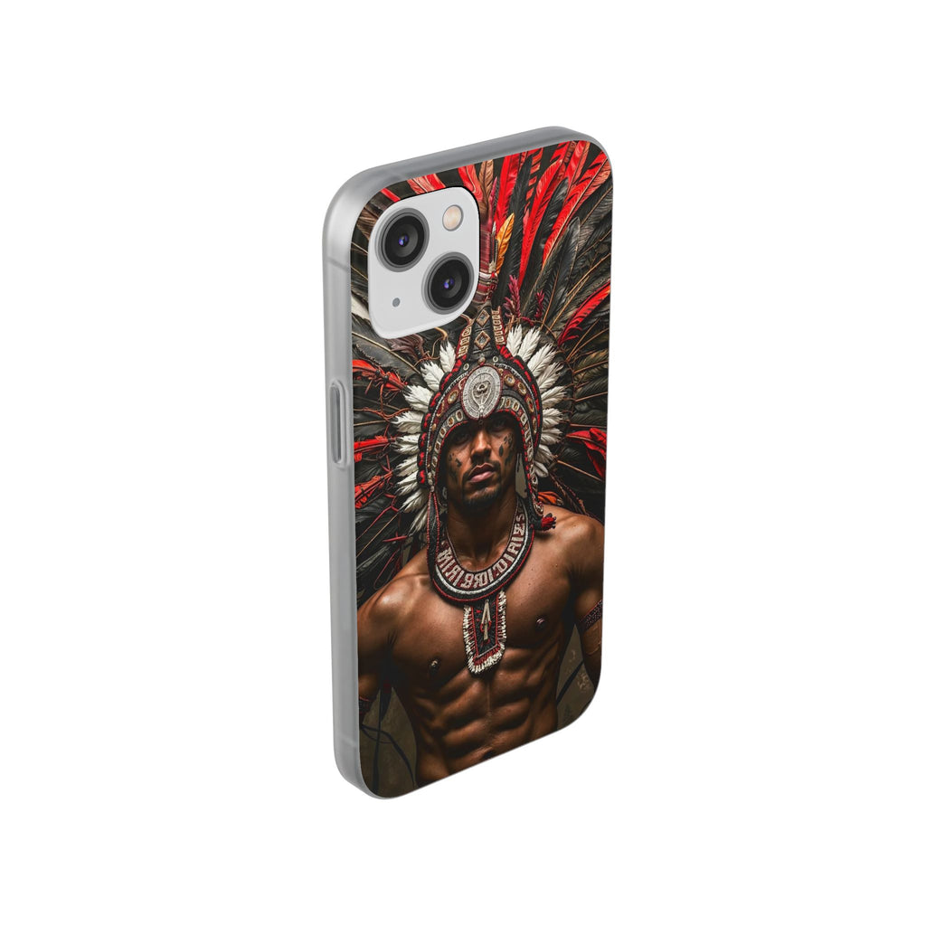Aztec Warrior Eagle – Flexi Phone Case (iPhone & Samsung • Clear TPU • Made in USA • Personalized Option)