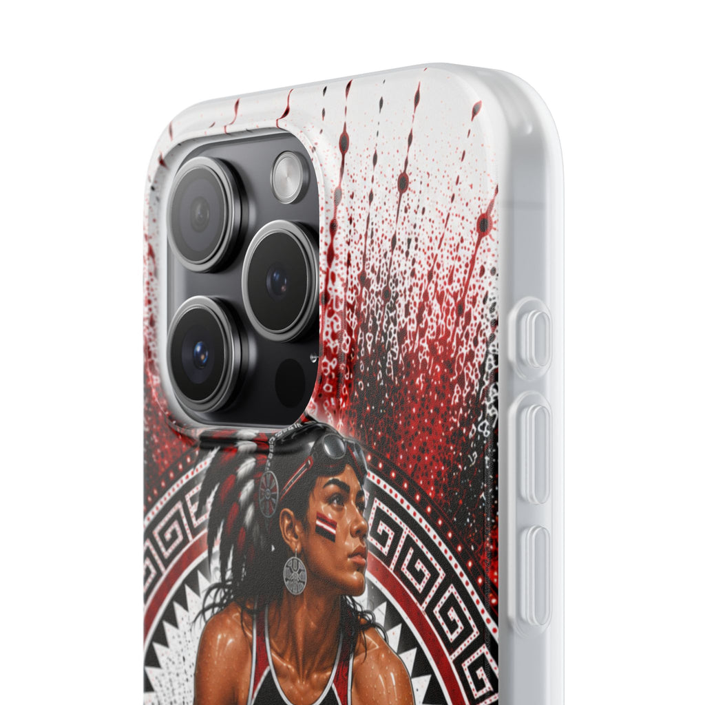 Aztec Swim & Dive Warrior – Flexi Phone Case (iPhone & Samsung • Clear TPU • Made & Shipped in the USA • 🚚 FREE USA Shipping • Personalized Option)
