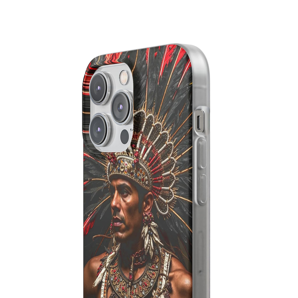 Aztec Sun Guardian – Flexi Phone Case (iPhone & Samsung • Clear TPU • Made in USA • Personalized Option)