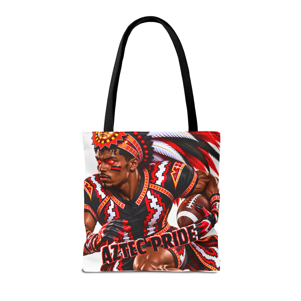 Aztec Football RB Warrior Tote Bag | Aztec-Inspired AI Art • Made & Shipped in the USA • 🚚 FREE USA Shipping • FREE Personalization