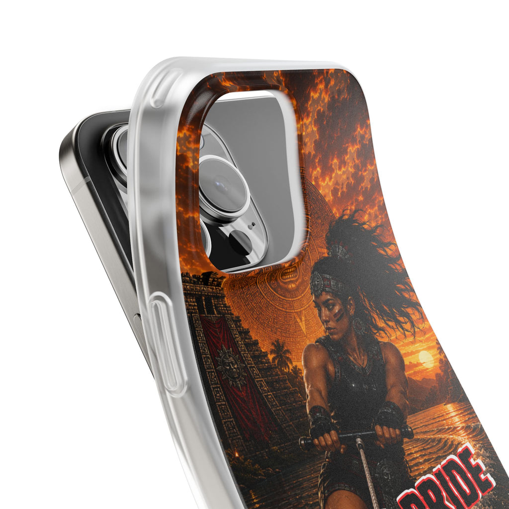 Aztec Wakeboard Female Warrior – Flexi Phone Case (iPhone & Samsung • Clear TPU • Made & Shipped in the USA • 🚚 FREE USA Shipping • Personalized Option)