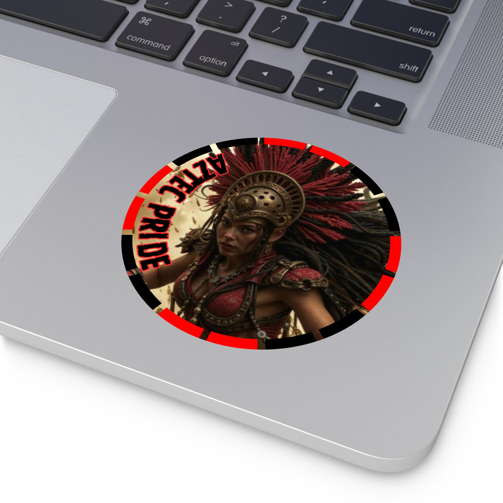 Aztec Bloodwar Queen Round Vinyl Sticker – Waterproof Matte Decal (2”–6”)