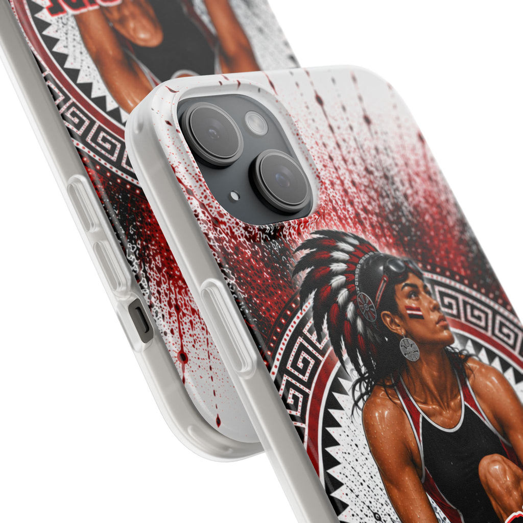 Aztec Swim & Dive Warrior – Flexi Phone Case (iPhone & Samsung • Clear TPU • Made & Shipped in the USA • 🚚 FREE USA Shipping • Personalized Option)