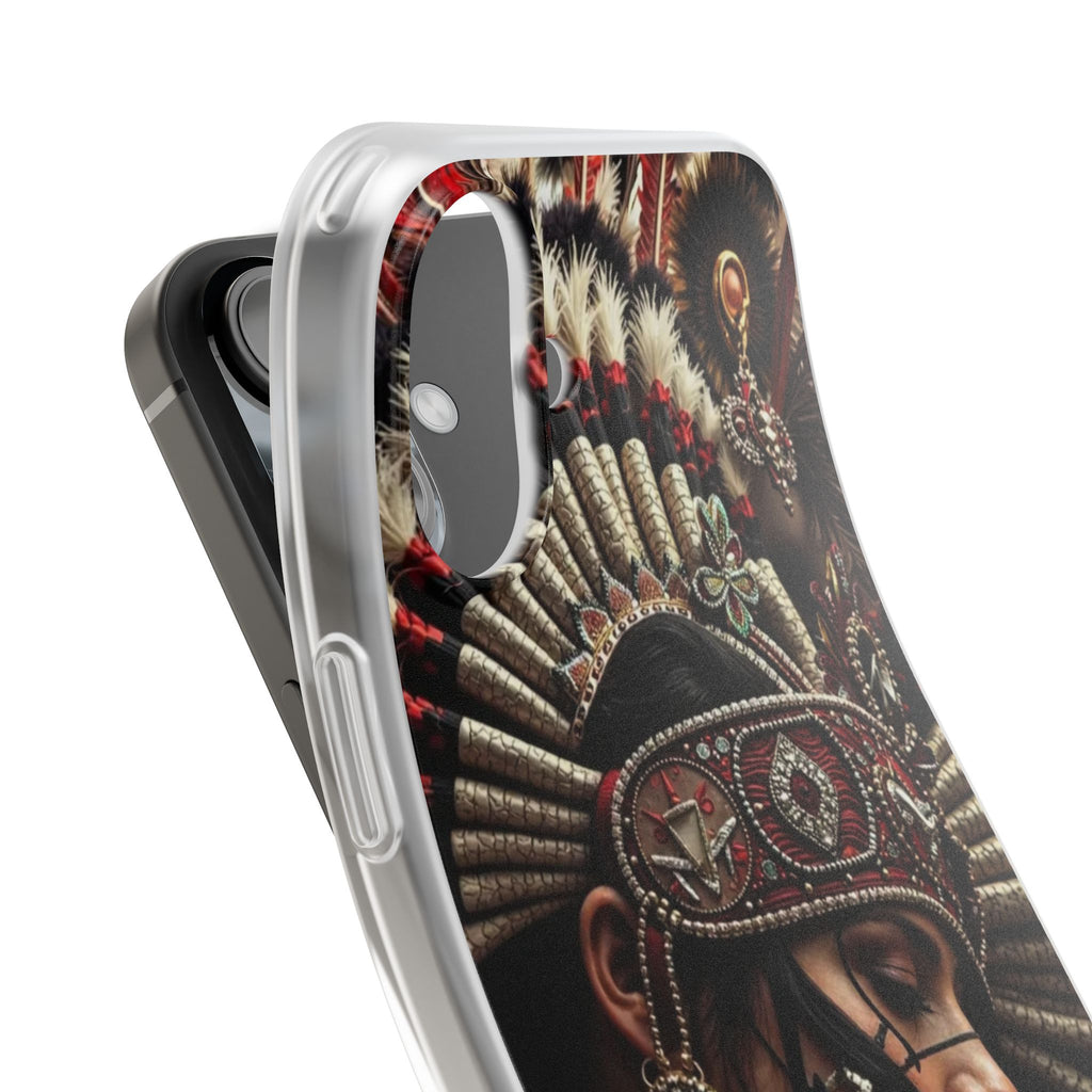 Aztec Goddess Spirit – Flexi Phone Case (iPhone & Samsung • Clear TPU • Made in USA • Personalized Option)