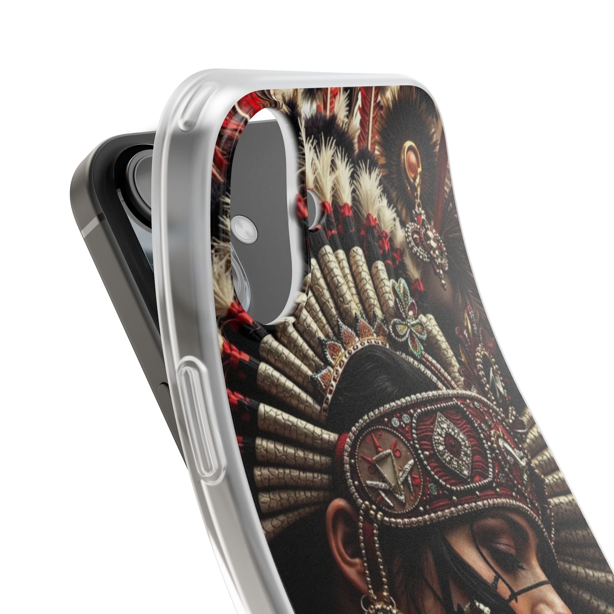 Aztec Goddess Spirit – Flexi Phone Case (iPhone & Samsung • Clear TPU • Made in USA • Personalized Option)