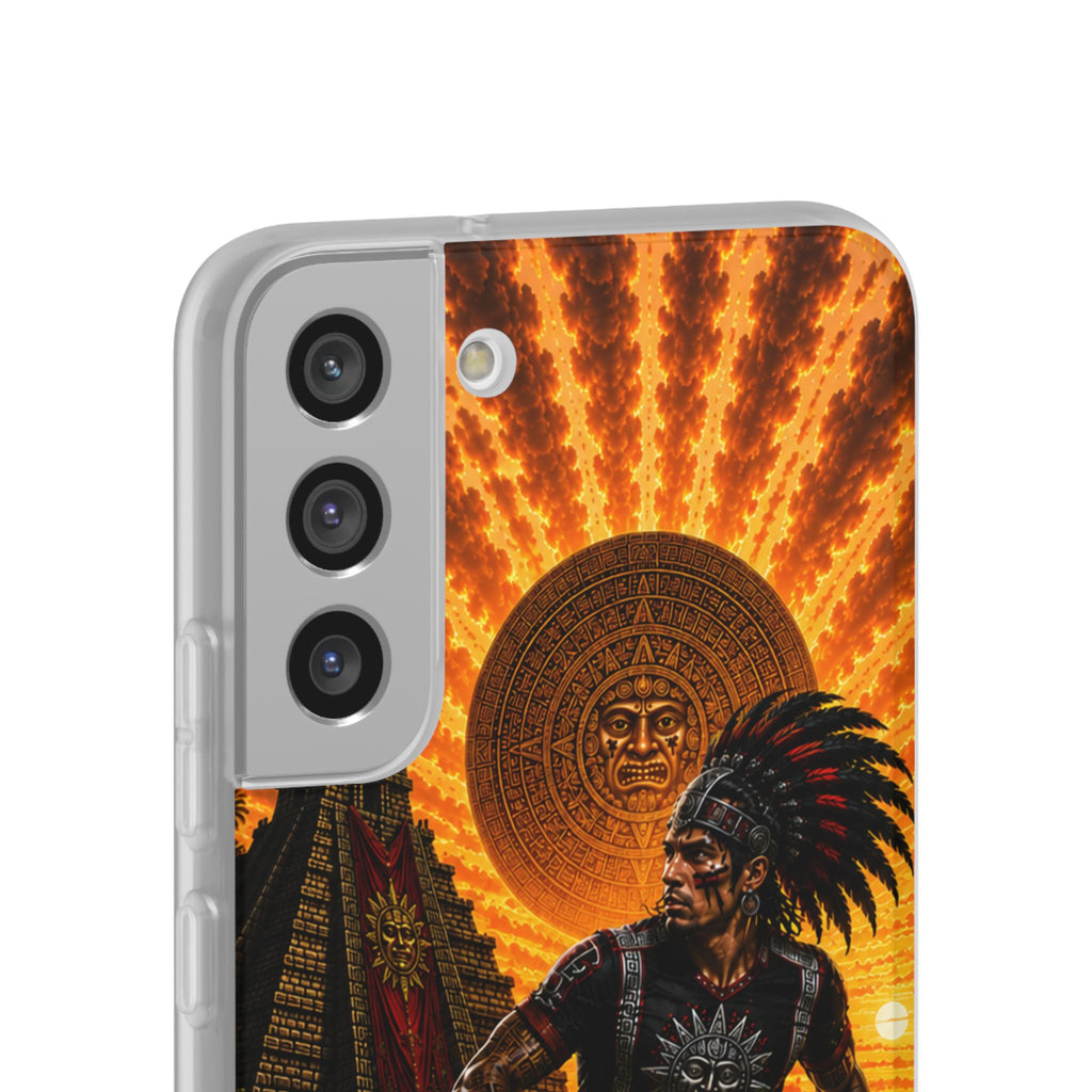 Aztec Soccer Male Warrior – Flexi Phone Case (iPhone & Samsung • Clear TPU • Made & Shipped in the USA • 🚚 FREE USA Shipping • Personalized Option)