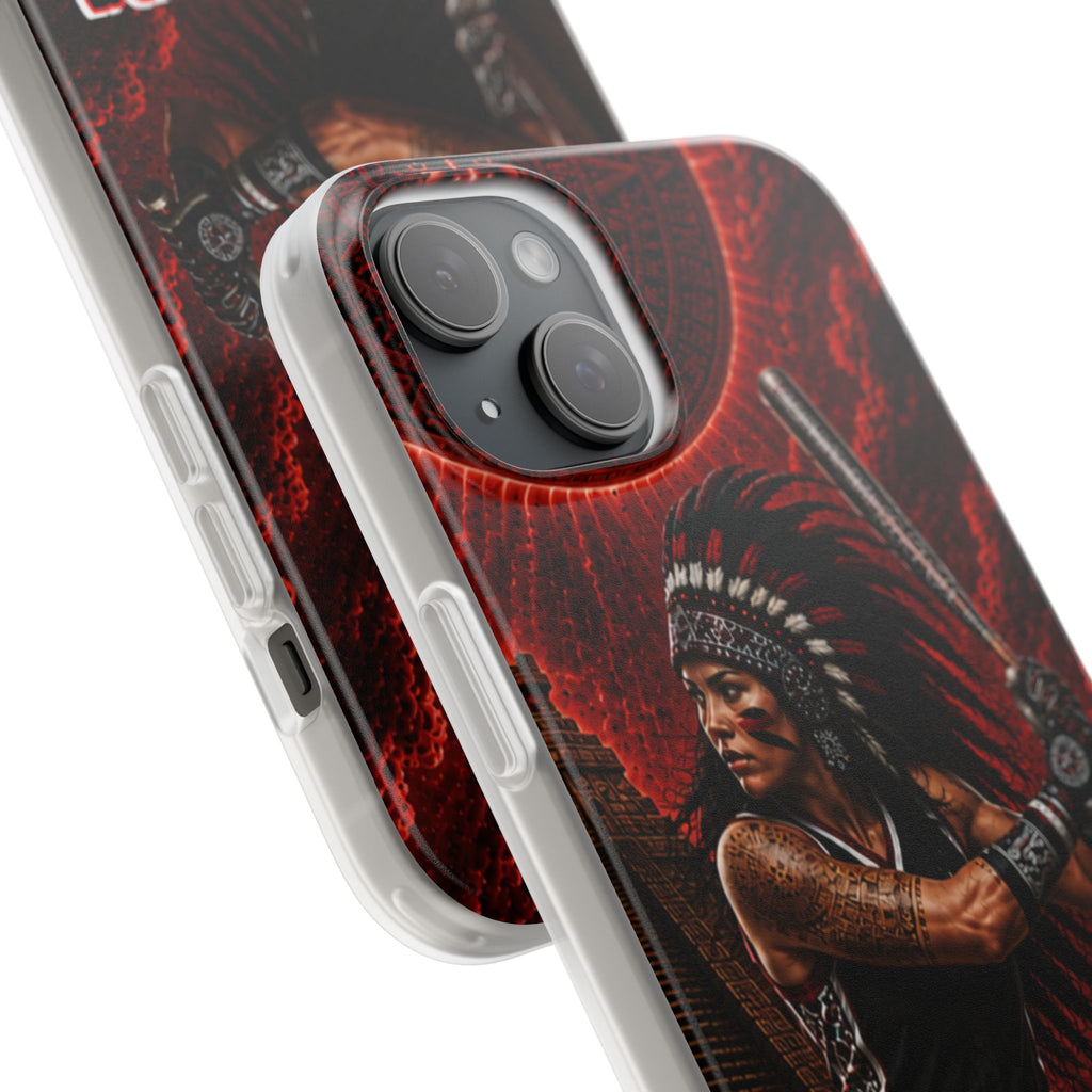 Aztec Softball Warrior – Flexi Phone Case (iPhone & Samsung • Clear TPU • Made in USA • Personalized Option)