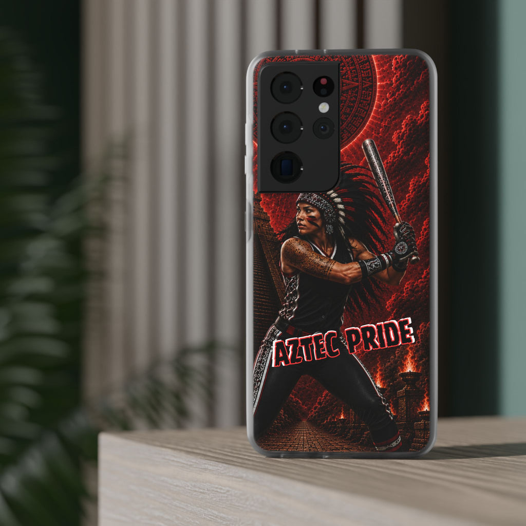 Aztec Softball Warrior – Flexi Phone Case (iPhone & Samsung • Clear TPU • Made in USA • Personalized Option)