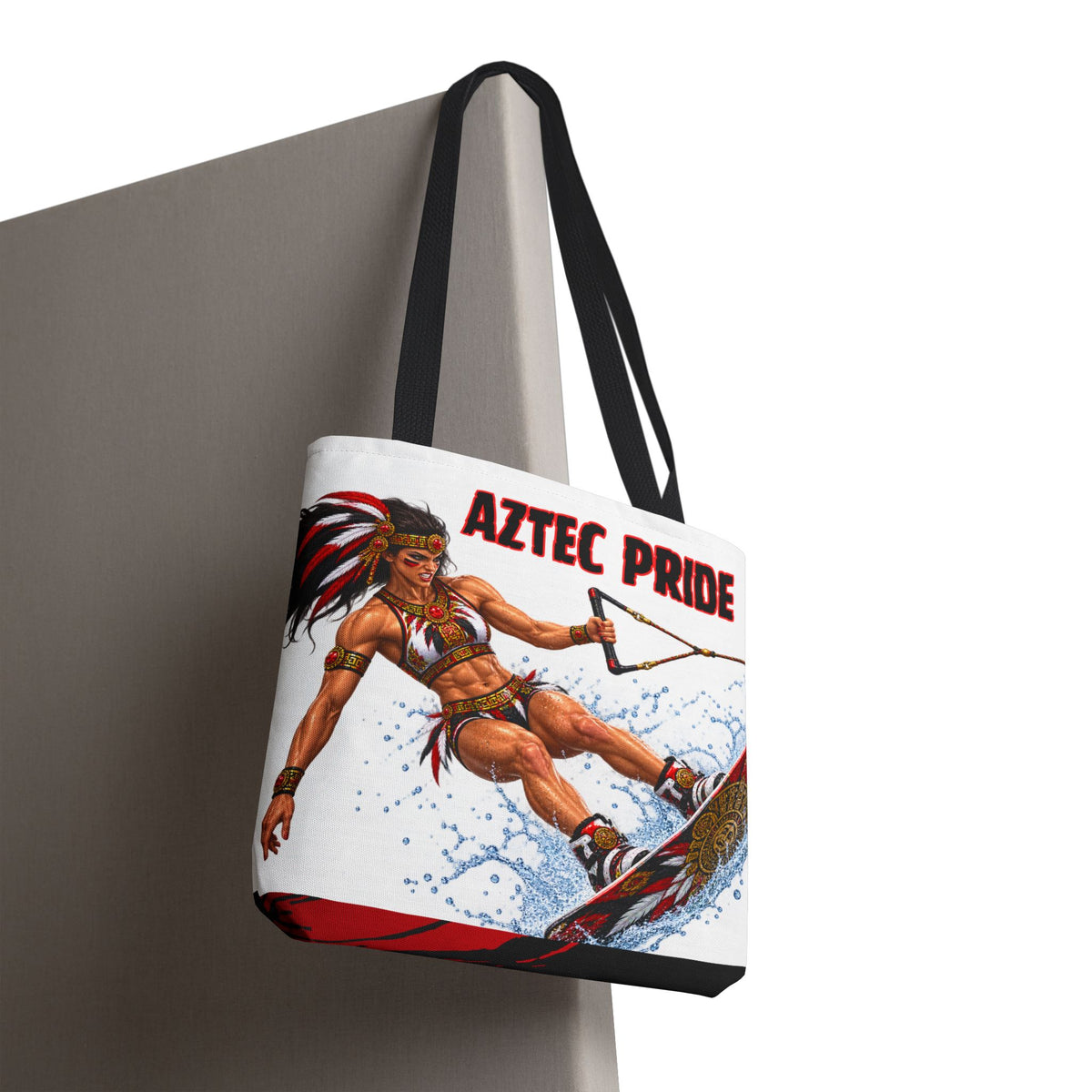 Aztec Waterski Wakeboard Savage Female Warrior Tote Bag