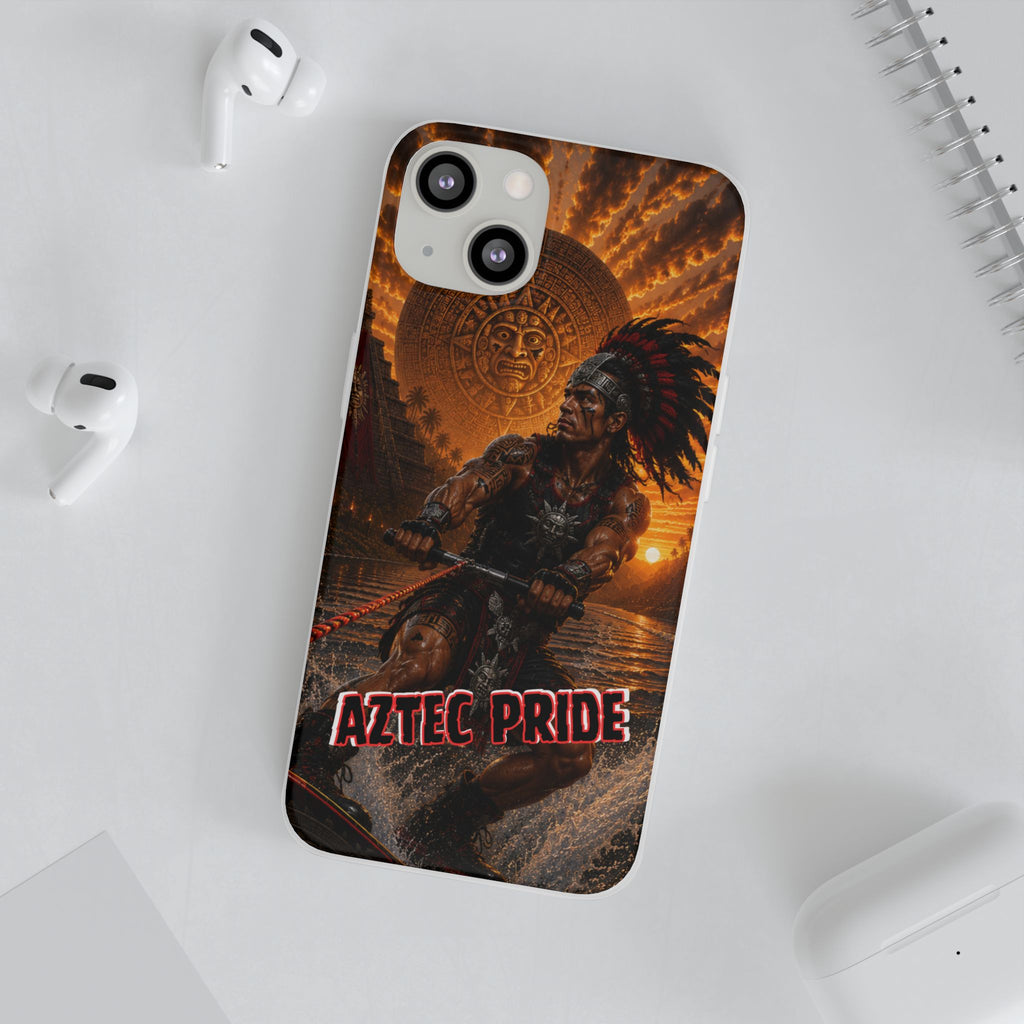 Aztec Wakeboard Male Warrior – Flexi Phone Case (iPhone & Samsung • Clear TPU • Made & Shipped in the USA • 🚚 FREE USA Shipping • Personalized Option)