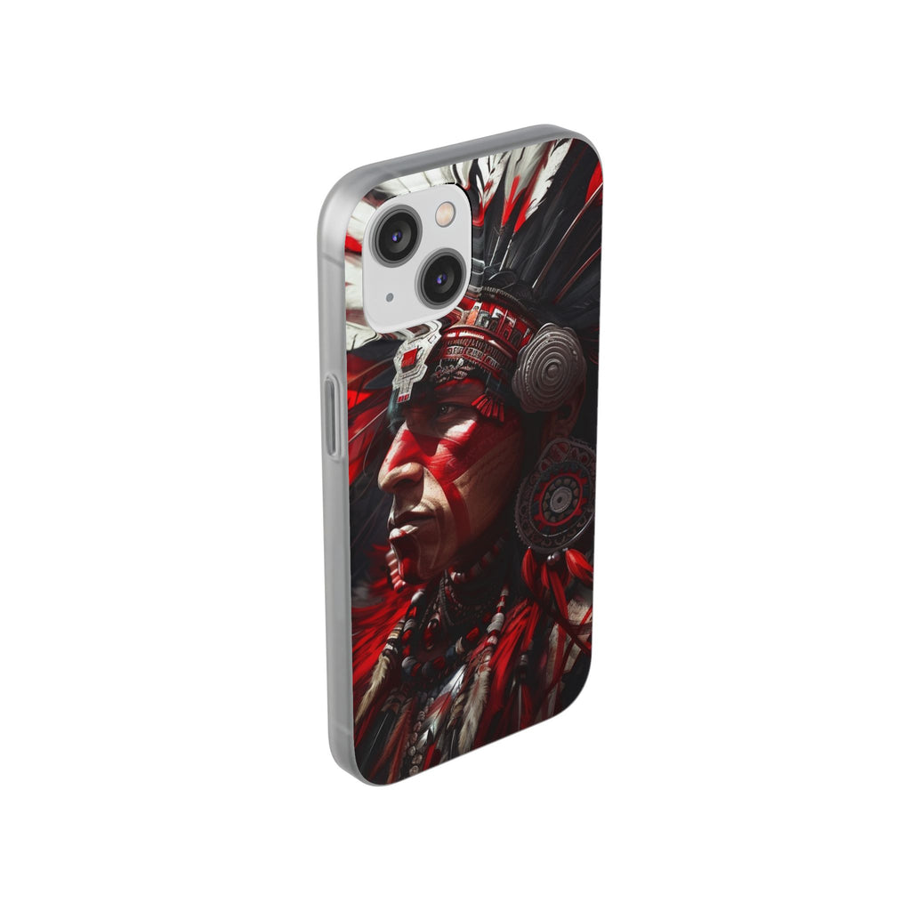 Aztec Loyal Warrior – Flexi Phone Case (iPhone & Samsung • Clear TPU • Made in USA • Personalized Option)