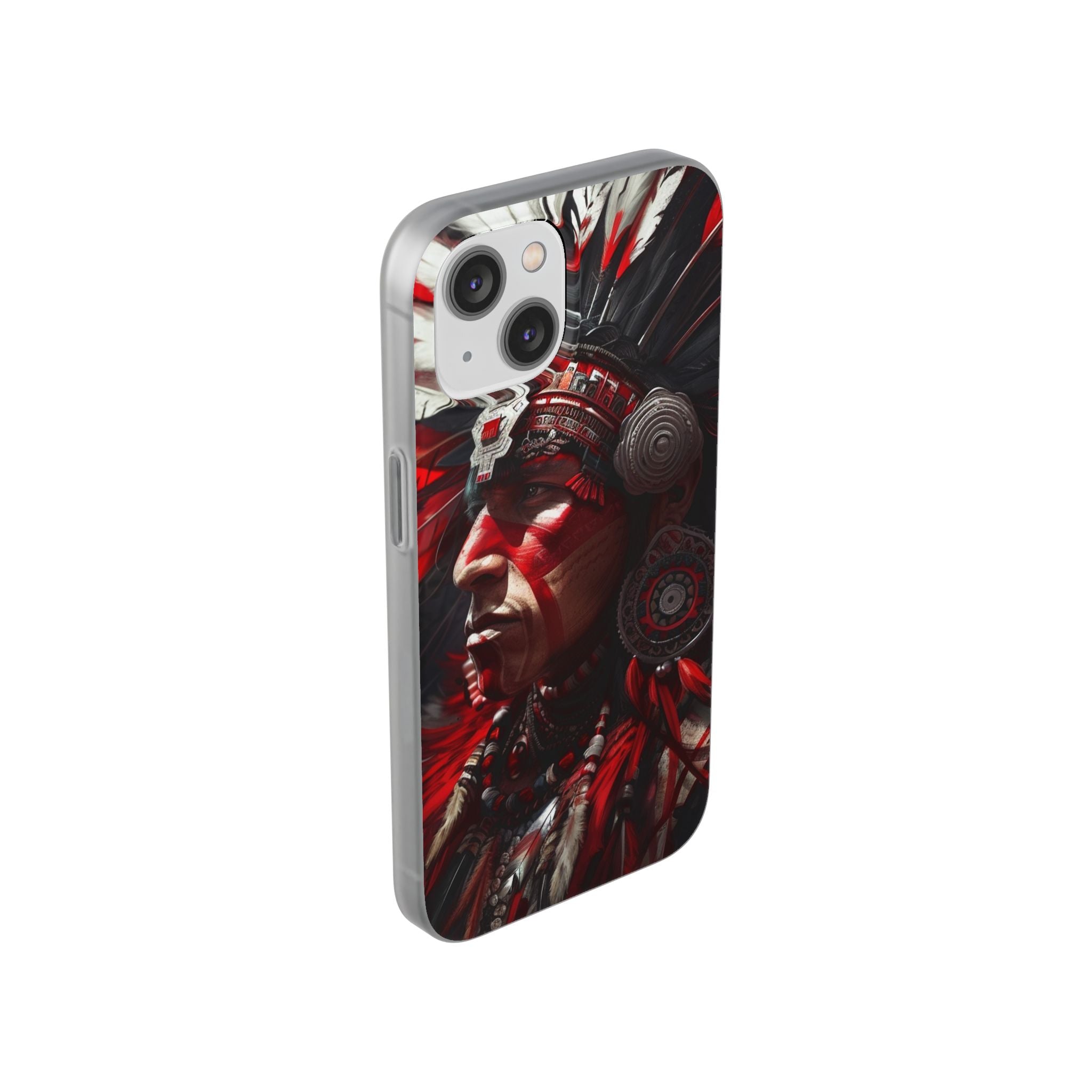 Aztec Loyal Warrior – Flexi Phone Case (iPhone & Samsung • Clear TPU • Made in USA • Personalized Option)