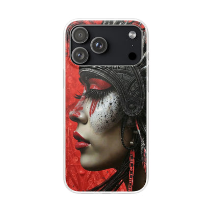 Aztec Fearless Goddess – Flexi Phone Case (iPhone & Samsung • Clear TPU • Made in USA • Personalized Option)