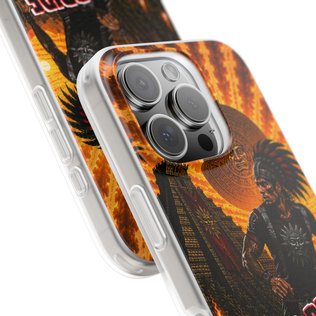 Aztec Soccer Male Warrior – Flexi Phone Case (iPhone & Samsung • Clear TPU • Made & Shipped in the USA • 🚚 FREE USA Shipping • Personalized Option)