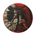 Aztec Fierce Warrior Round Vinyl Sticker – Waterproof Matte Decal (2”–6”)