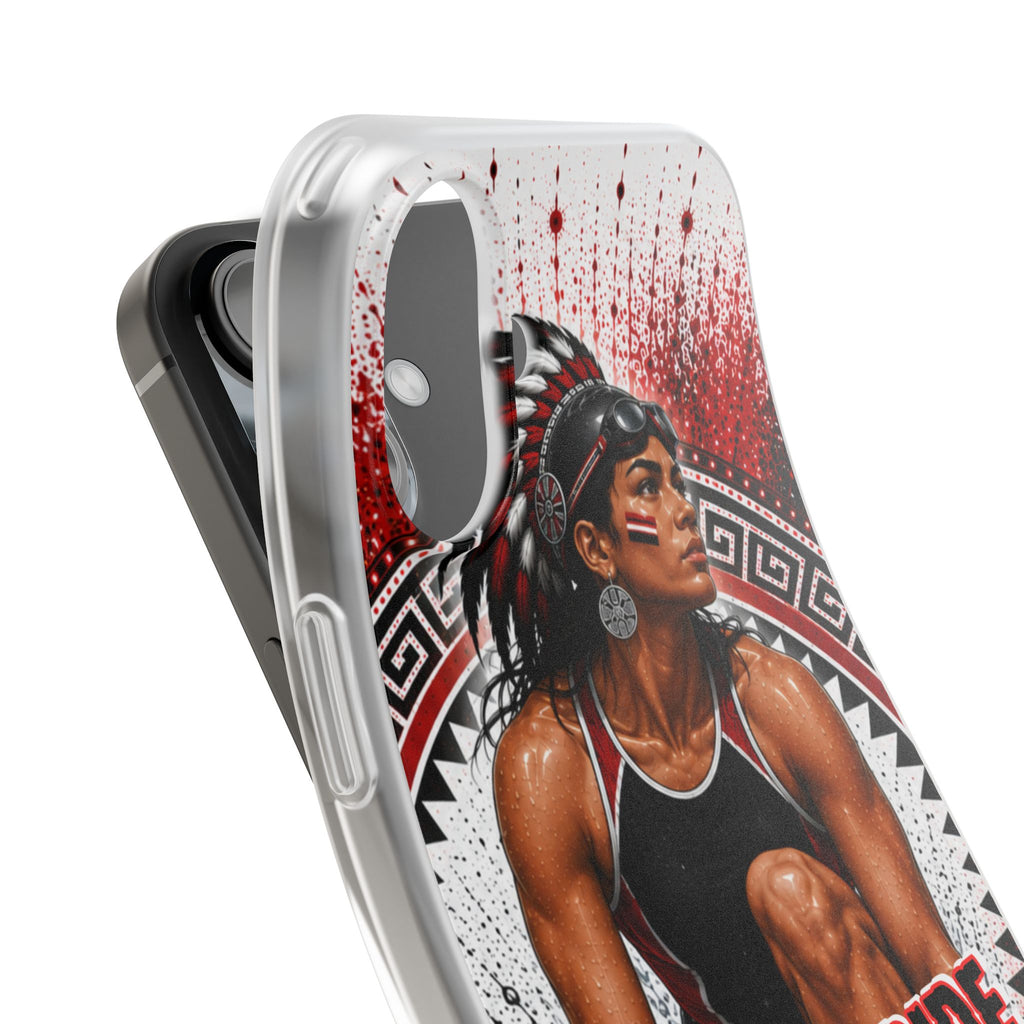 Aztec Swim & Dive Warrior – Flexi Phone Case (iPhone & Samsung • Clear TPU • Made & Shipped in the USA • 🚚 FREE USA Shipping • Personalized Option)