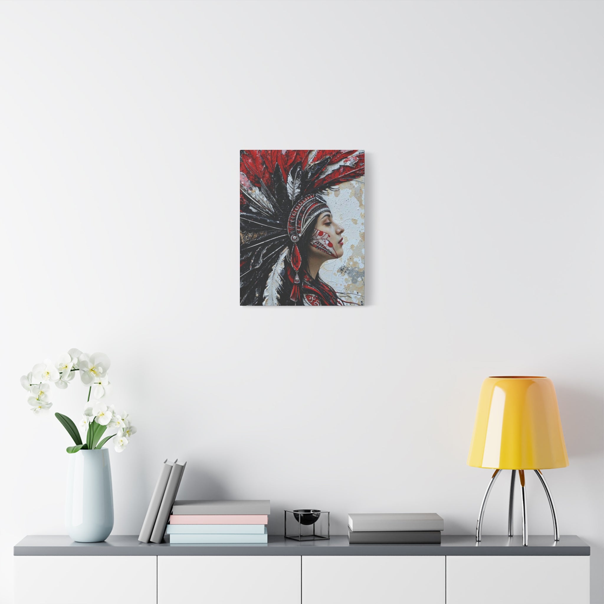 Aztec Silent Goddess – Bold Aztec Wall Art Canvas