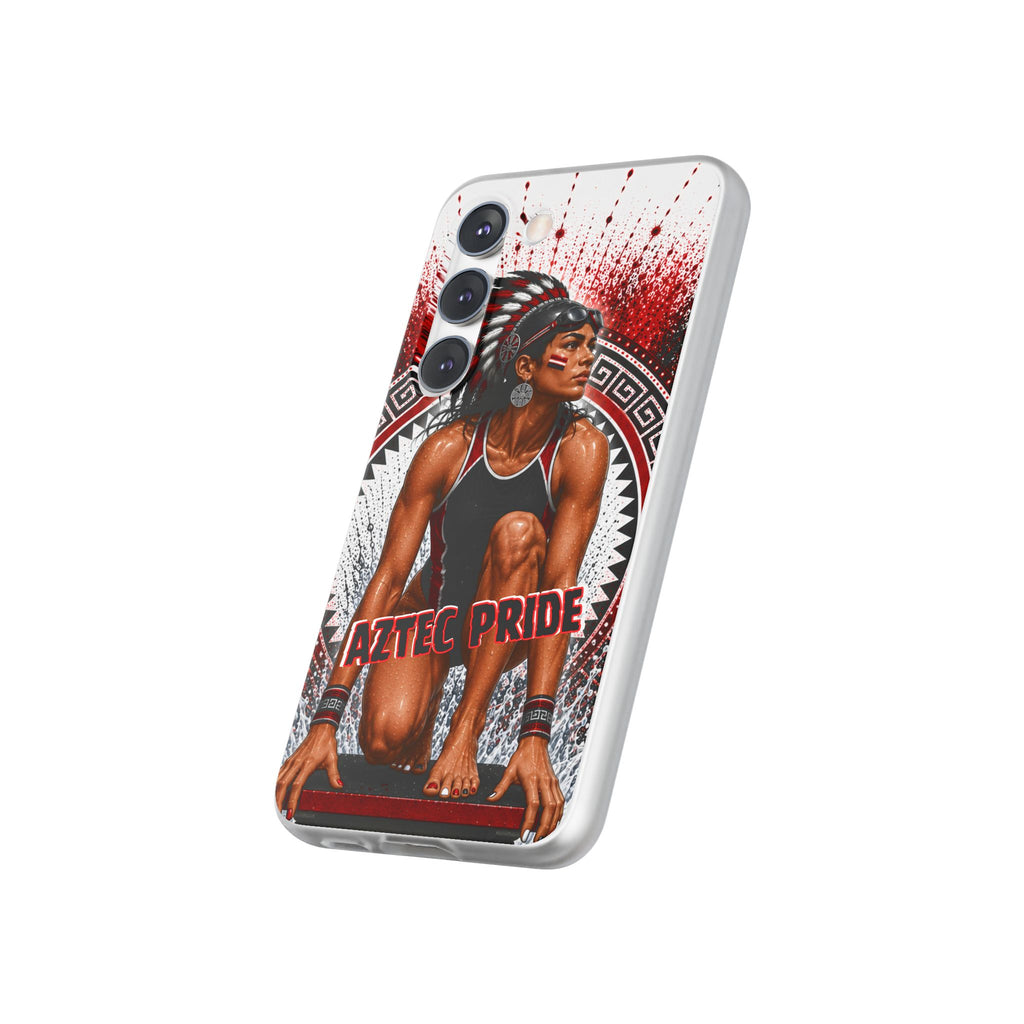 Aztec Swim & Dive Warrior – Flexi Phone Case (iPhone & Samsung • Clear TPU • Made & Shipped in the USA • 🚚 FREE USA Shipping • Personalized Option)