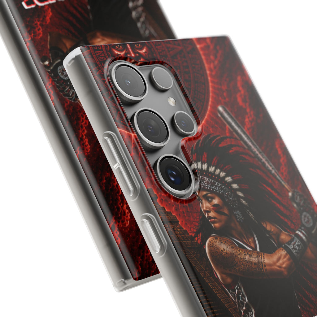 Aztec Softball Warrior – Flexi Phone Case (iPhone & Samsung • Clear TPU • Made in USA • Personalized Option)