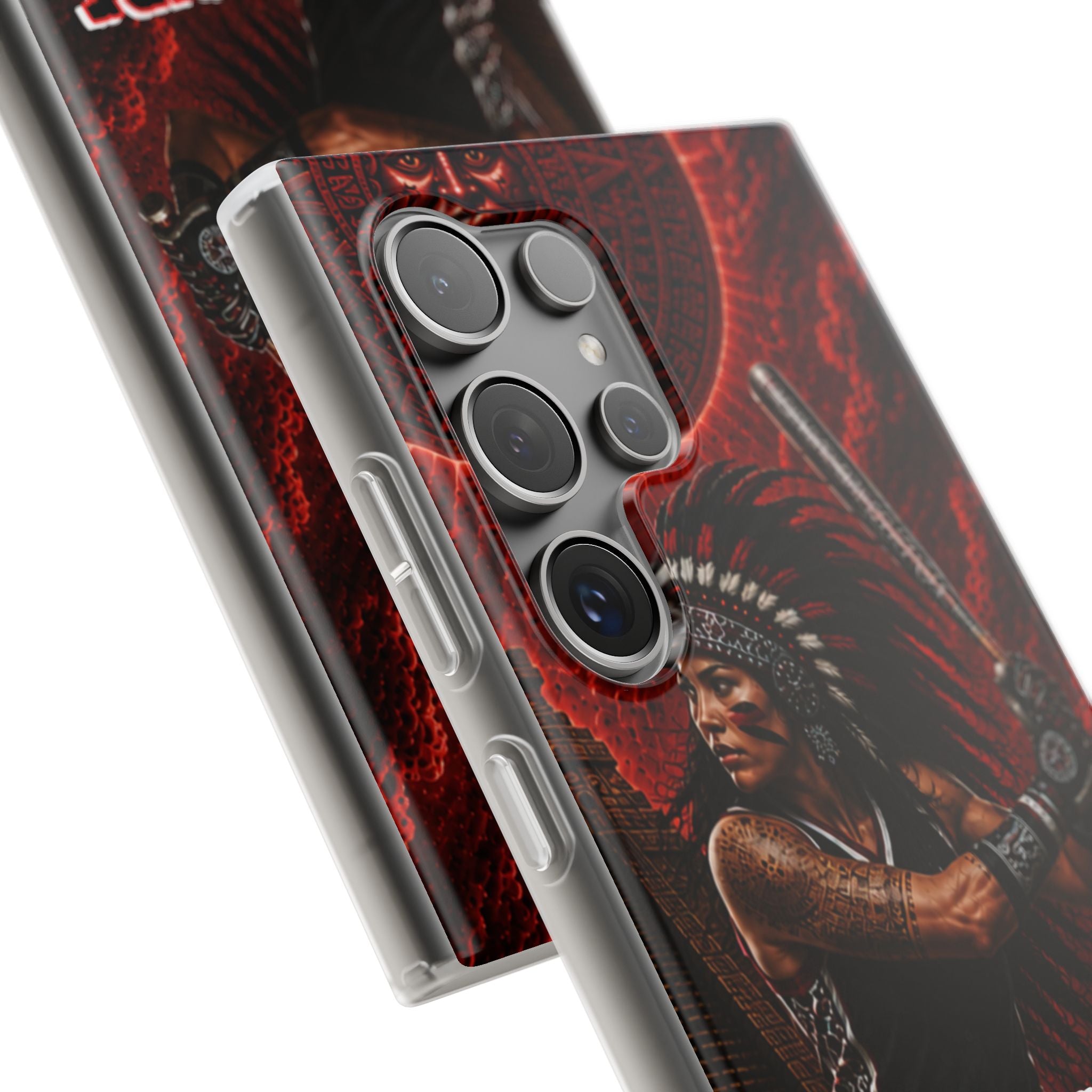 Aztec Softball Warrior – Flexi Phone Case (iPhone & Samsung • Clear TPU • Made in USA • Personalized Option)
