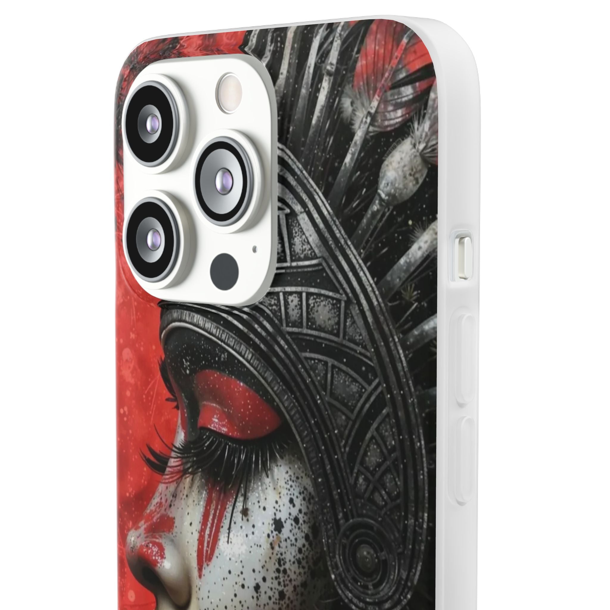 Aztec Fearless Goddess – Flexi Phone Case (iPhone & Samsung • Clear TPU • Made in USA • Personalized Option)