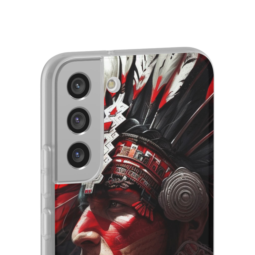 Aztec Loyal Warrior – Flexi Phone Case (iPhone & Samsung • Clear TPU • Made in USA • Personalized Option)