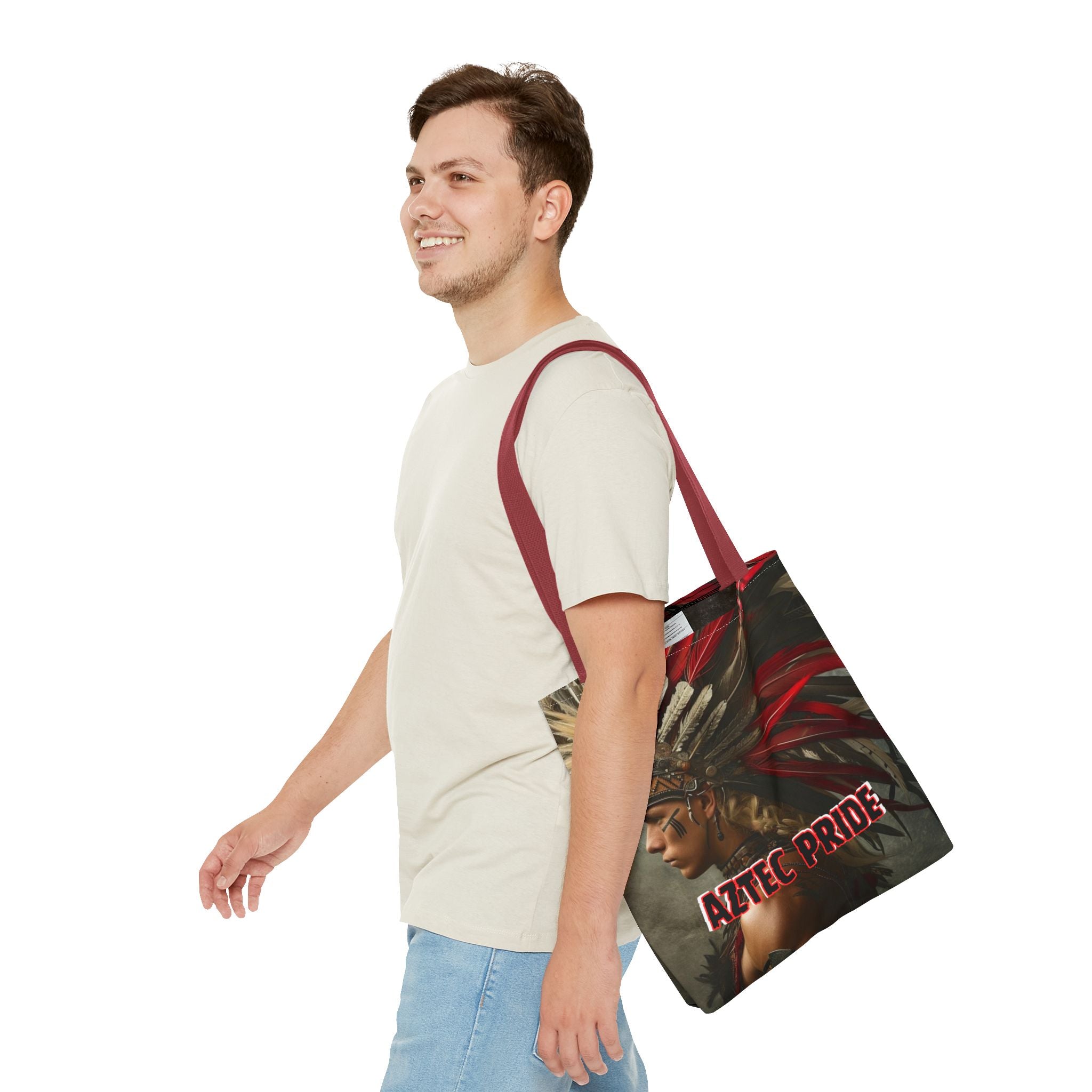 Aztec Storm Warrior Tote Bag – Aztec-Inspired Reusable Shopping Bag | GringoArte
