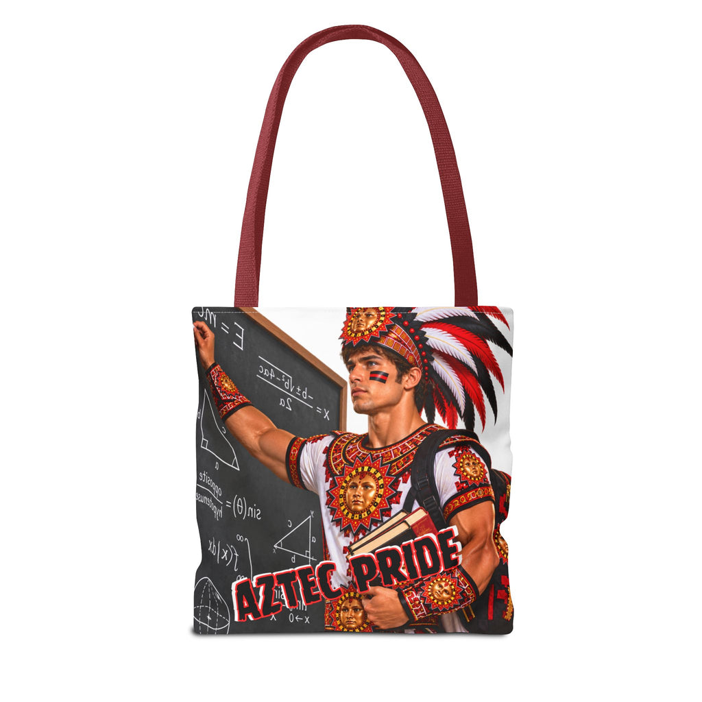 Aztec Mathematician Warrior Tote Bag | Aztec-Inspired AI Art • Made & Shipped in the USA • 🚚 FREE USA Shipping • FREE Personalization