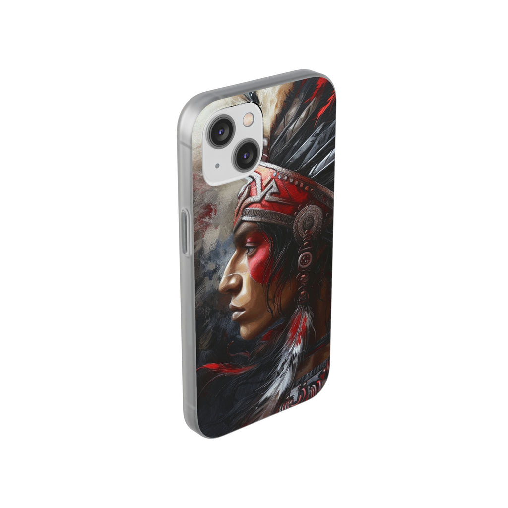 Aztec Silent Warrior – Flexi Phone Case (iPhone & Samsung • Clear TPU • Made in USA • Personalized Option)