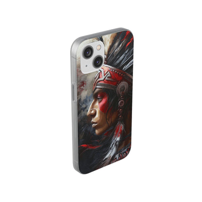 Aztec Silent Warrior – Flexi Phone Case (iPhone & Samsung • Clear TPU • Made in USA • Personalized Option)