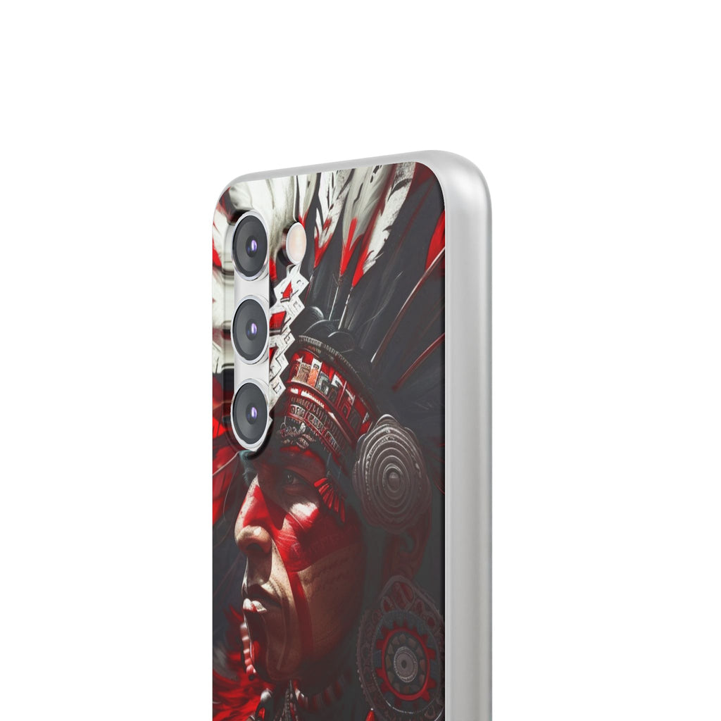 Aztec Loyal Warrior – Flexi Phone Case (iPhone & Samsung • Clear TPU • Made in USA • Personalized Option)