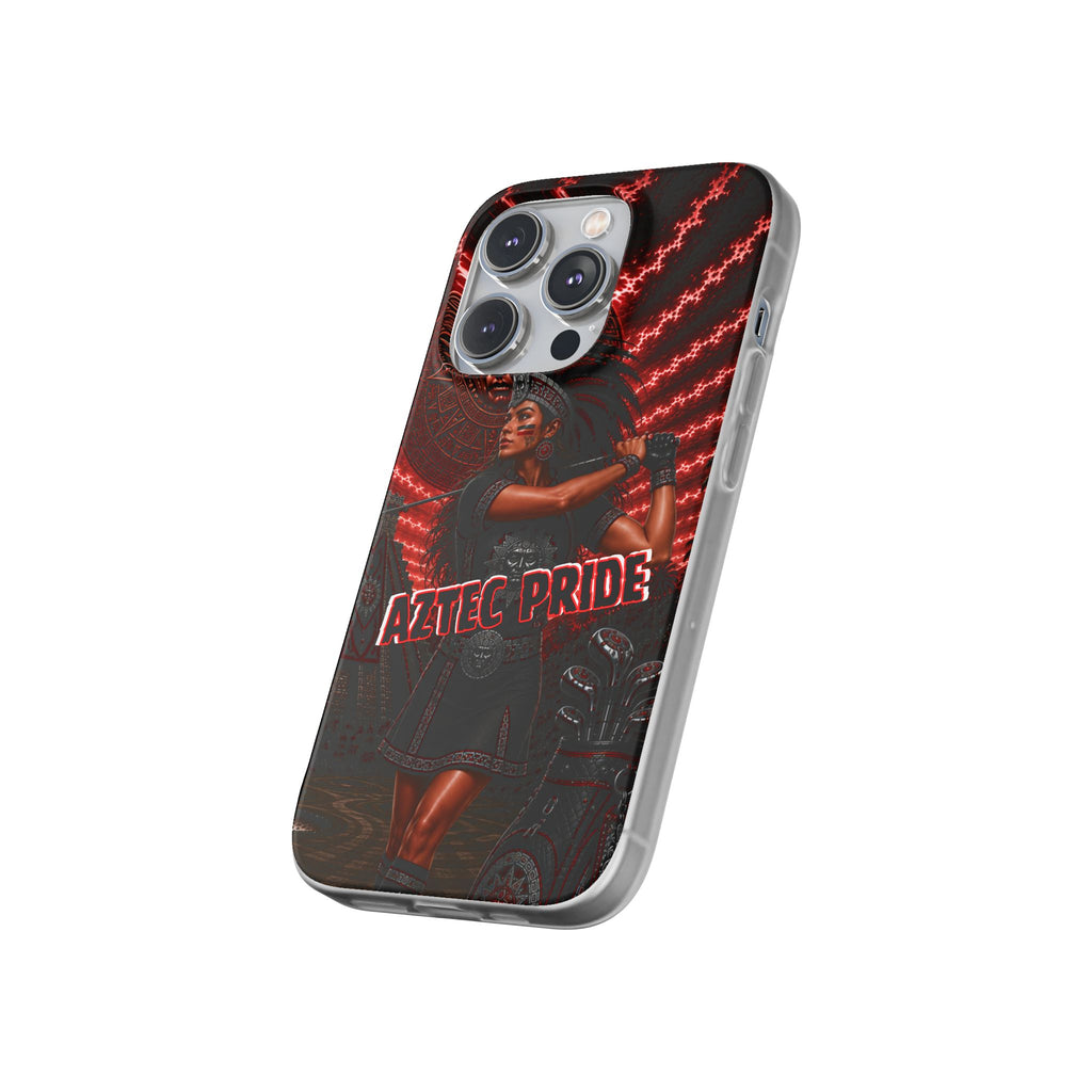 Aztec Golf Female Warrior – Flexi Phone Case (iPhone & Samsung • Clear TPU • Made & Shipped in the USA • 🚚 FREE USA Shipping • Personalized Option)